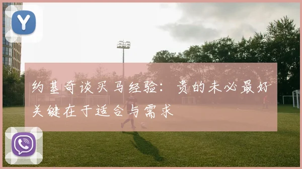 约基奇谈买马经验：贵的未必最好关键在于适合与需求